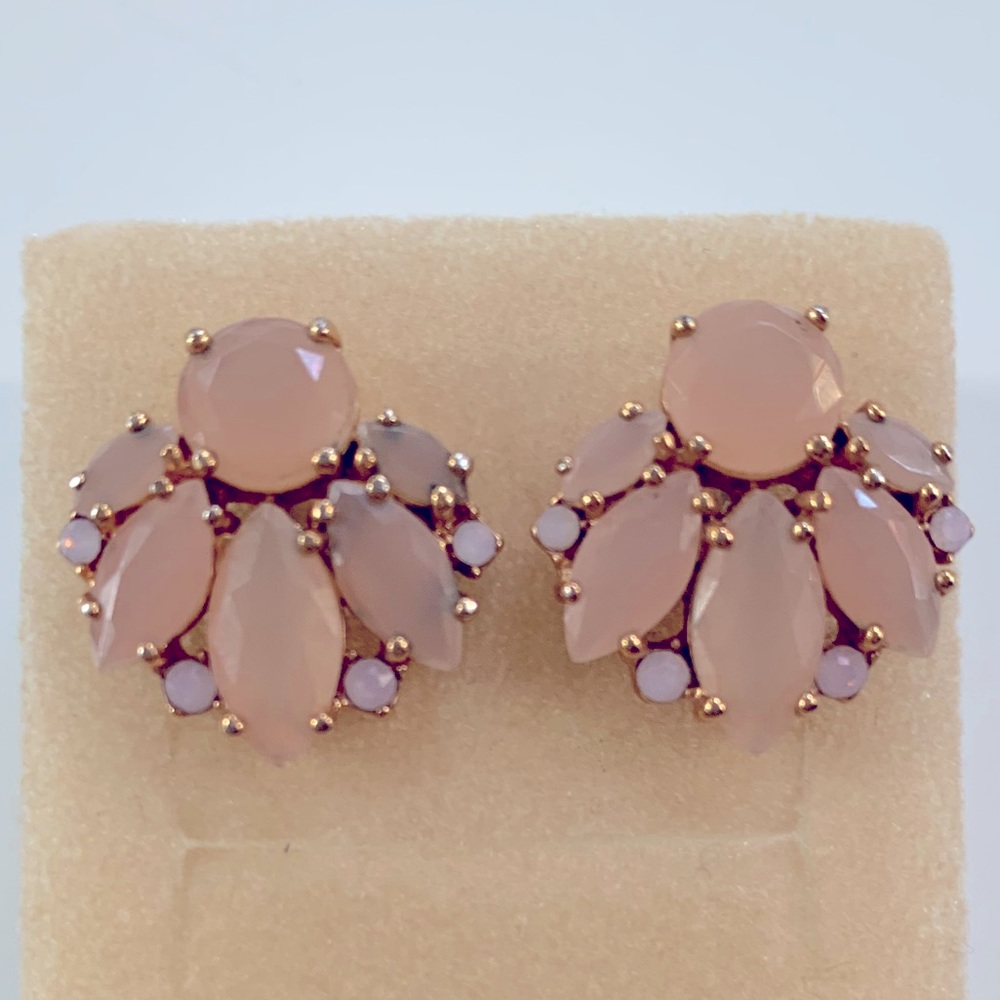 J. Crew gemstone earrings, pink